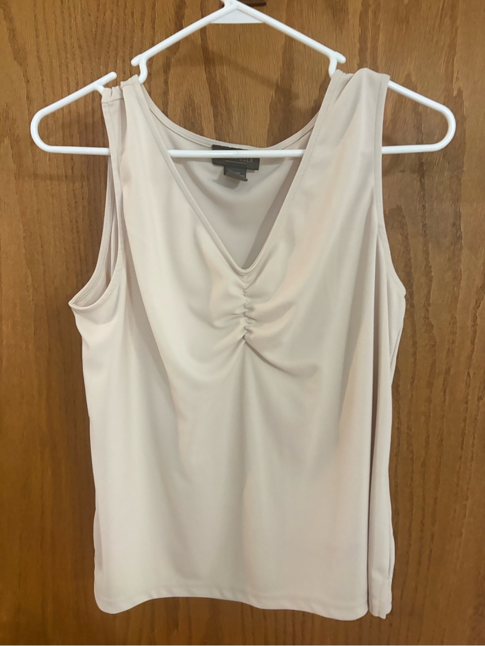 Van Heusen Cream V-Neck Ruched Sleeveless Camisole